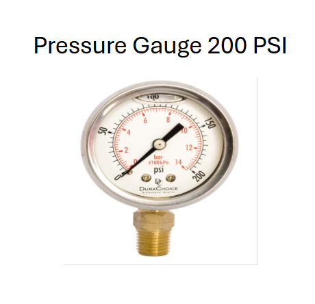 Pressure Gauge 200 PSI