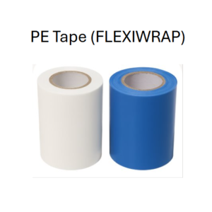 PE Tape (4" x 45M White/Blue) FLEXIWRAP